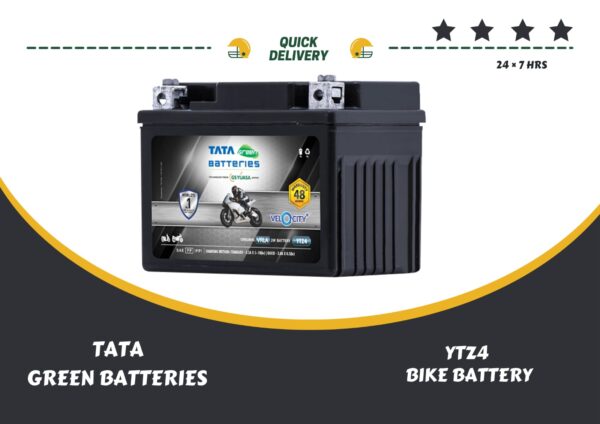 tata green bike battery ytz4