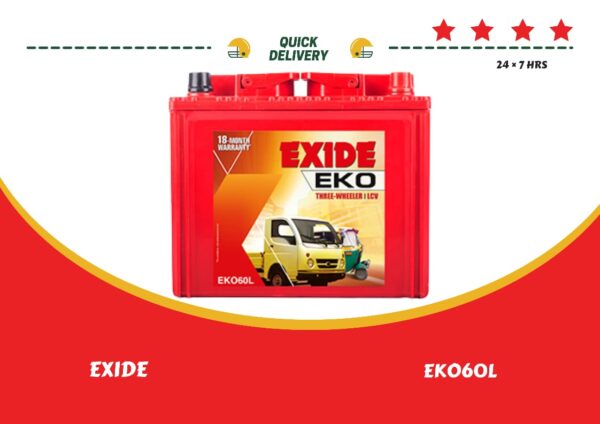 exide three wheeler battery eko60 exide automotive battery eko eko60l