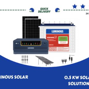 LUMINOUS SOLAR BATTERY LPTT12150H + INVERTER NXG850 +SOLAR PANEL 12V- 165W