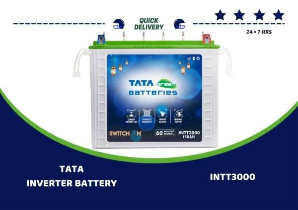 TATA GREEN TUBULAR BATTERY INTT3000