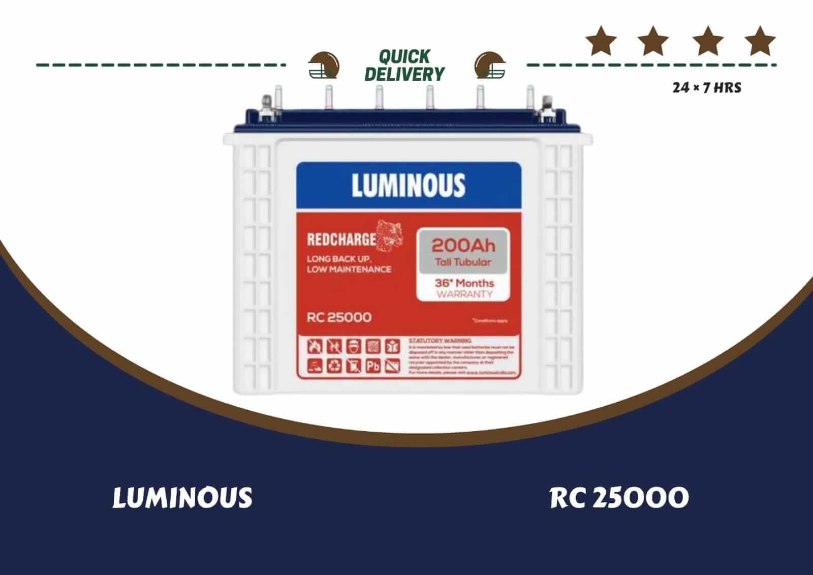 PHOTO OF LUMINOUS INVERTER BATTERY RC25000 (200 AH)