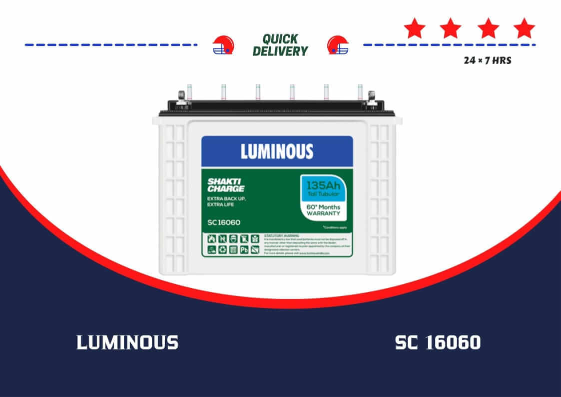 PHOTO OF LUMINOUS INVERTER BATTERY SC16060 135AH