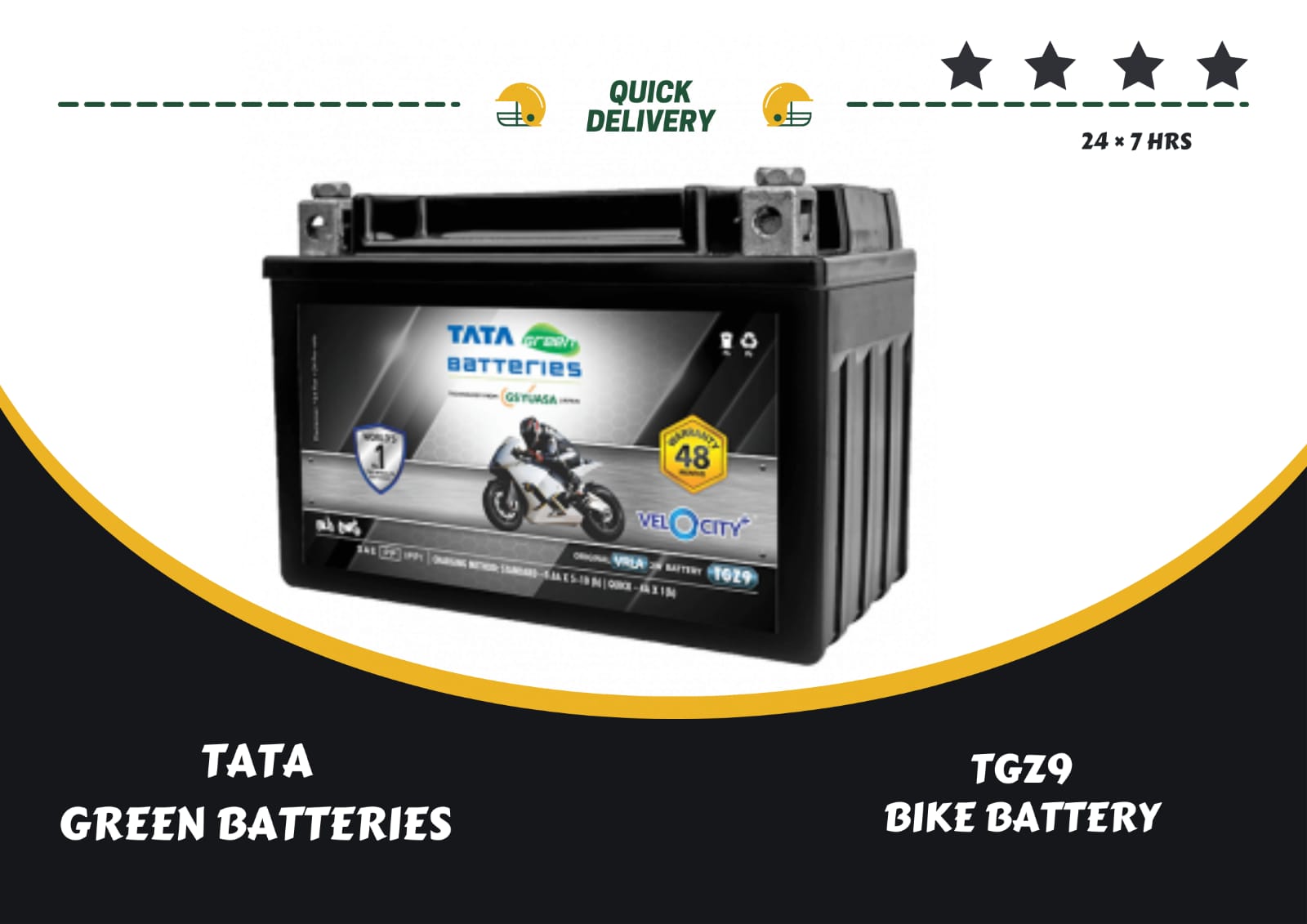 PIC OF TATA BIKE BATTERY TGZ9