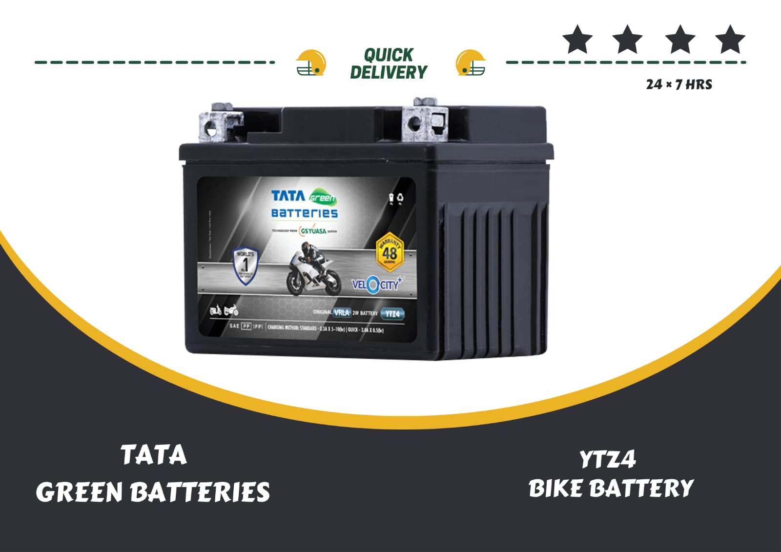 PIC OF TATA BATTERY YTZ4