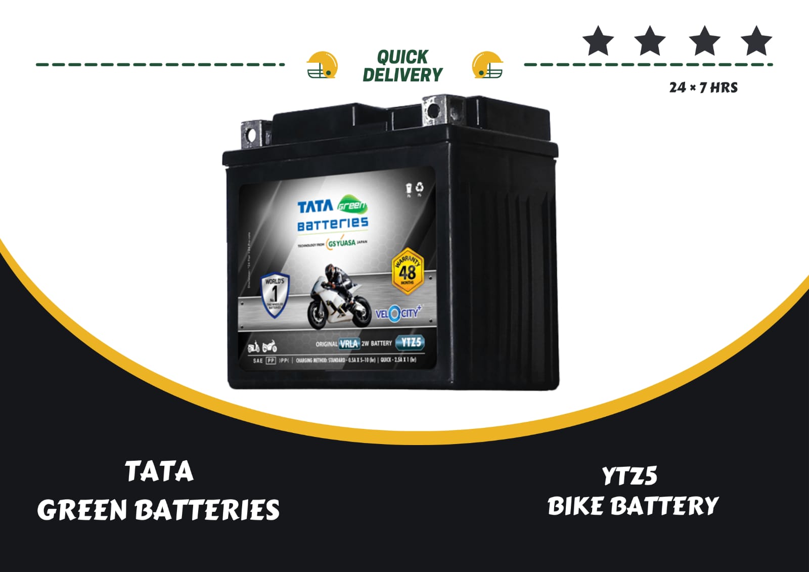 PIC OF TATA BIKE BATTERY YTZ5