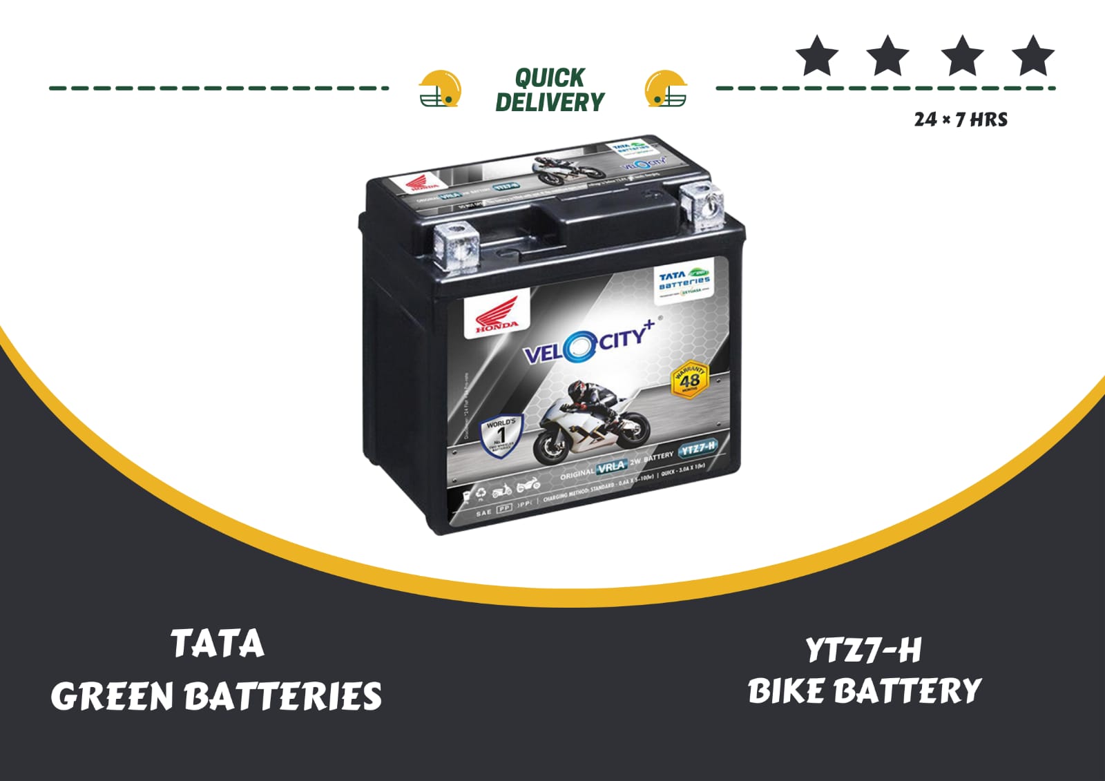 PIC OF TATA BIKE BATTERY YTZ7-H