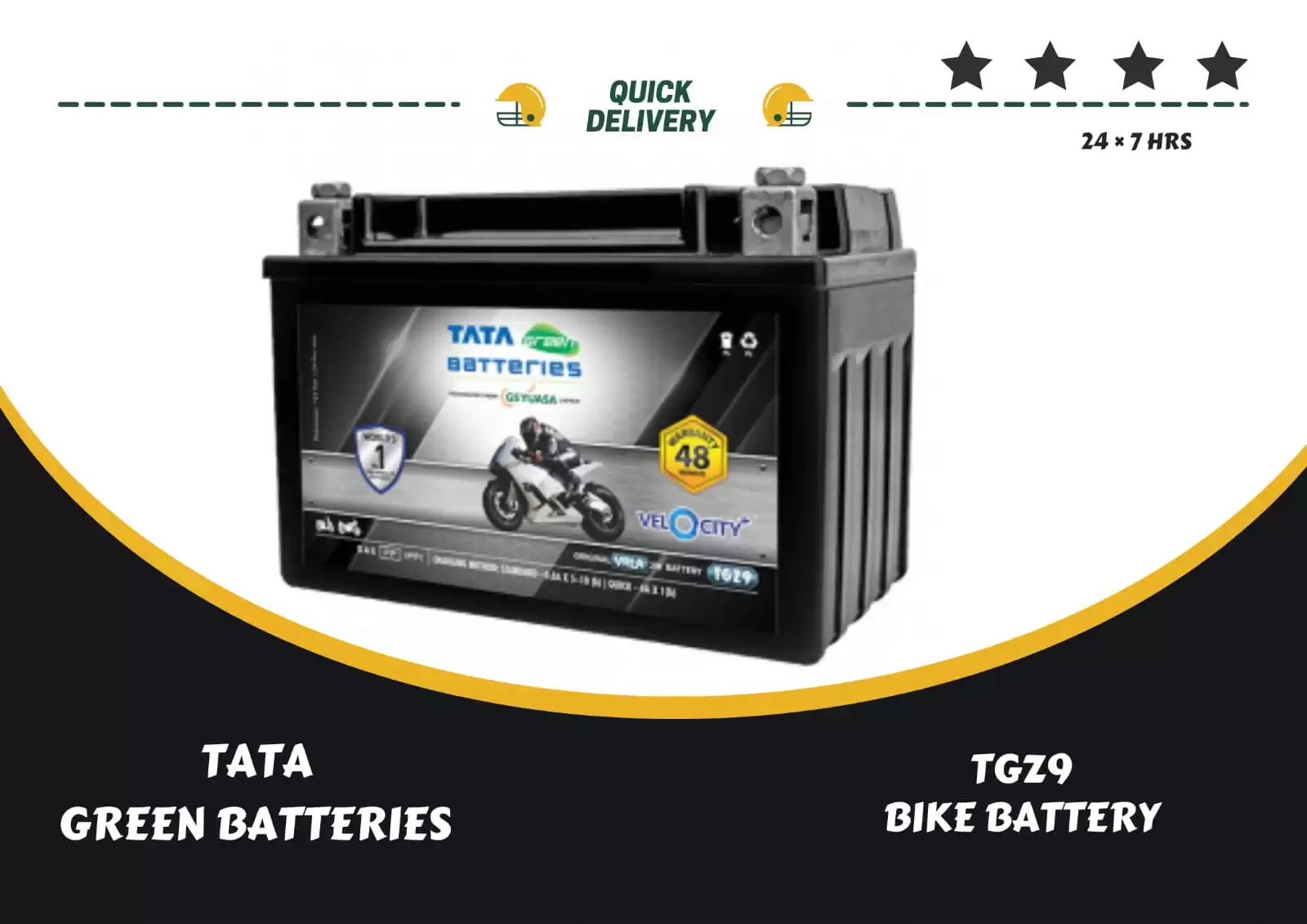 PIC OF TATA BIKE BATTERY TGZ9