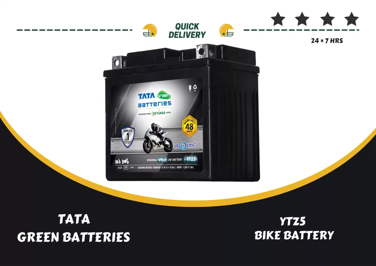 PIC OF TATA BIKE BATTERY YTZ5